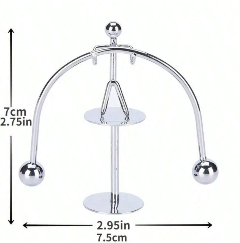 1pc Creative Balance Ball Kinetic Weightlifting Funny Iron Art Decor Small Gift - Image 2