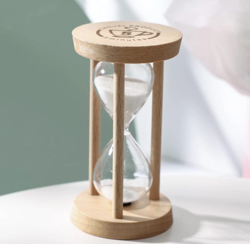 1pc Glass Funny Letter Graphic 5 Minutes Timer For Home Decoration Best Gifts - Image 2