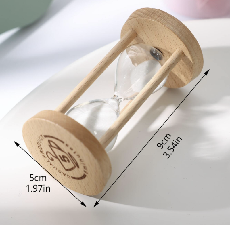 1pc Glass Funny Letter Graphic 5 Minutes Timer For Home Decoration Best Gifts - Image 4